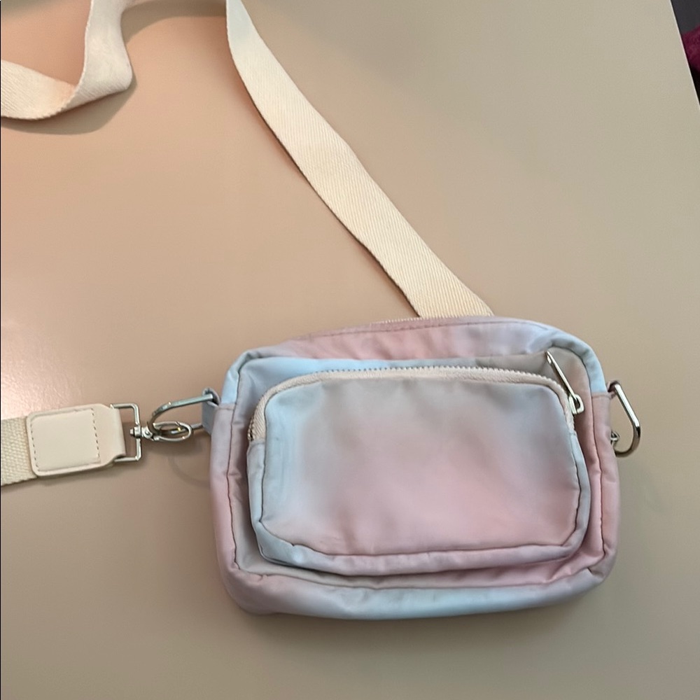Pastel Pink and Blue Crossbody Bag